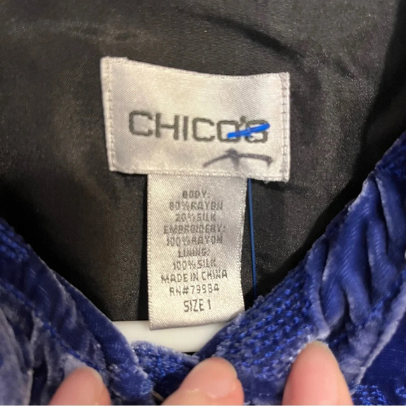 Chicos Velvet  Embroidery Jacket - Picture 4 of 4